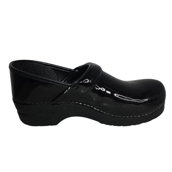 Dansko Professional Clogs Shoes Womens Size 40 Black Patent Leather Nursing Work - Picture 6 of 12
